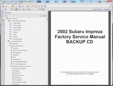 Subaru Impreza  2002-2007  - Service Manual