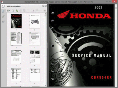Honda Cbr954rr Service Manual Wiring
