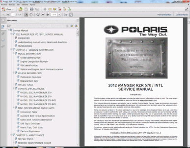 Polaris Rzr 570 2018 Service Manual