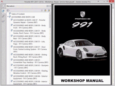 Porsche 991 (2011-2015) - Service Manual - Wiring Diagram