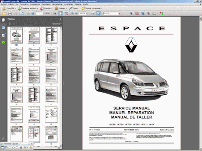 Renault Espace IV - Manual de Taller - Service Manual ... renault modus under bonnet fuse box 
