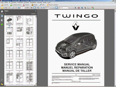 Twingo II - Manual de Taller Service - Manuel Reparation