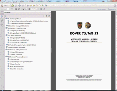 Rover 75 And Tourer - Service Manual