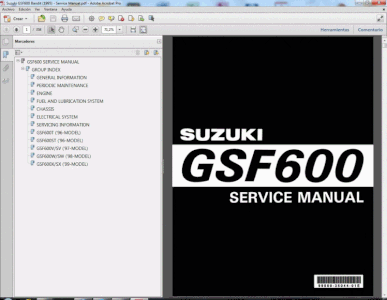 Suzuki Gsf600 And Gsf600s Bandit 1995, Suzuki Gsf 600 Bandit Wiring Diagram