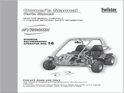 Twister Kart Manual
