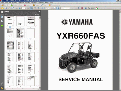 Yamaha YXR 660 Rhino 2004-2007 Service Repair Workshop Manual 